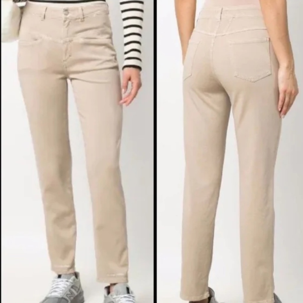 Closed Pedal Pusher Nylon Pants, Off White | Size 46 / US Medium / 29